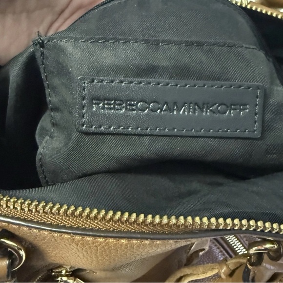 Rebecca Minkoff Large Moto Satchel – Tan Pebbled Leather Handbag Revolve - Picture 7 of 7